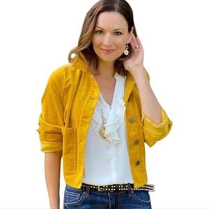 Cabi Citizen Corduroy Topper Yellow Jacket